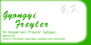gyongyi freyler business card