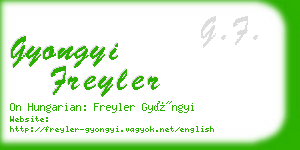 gyongyi freyler business card